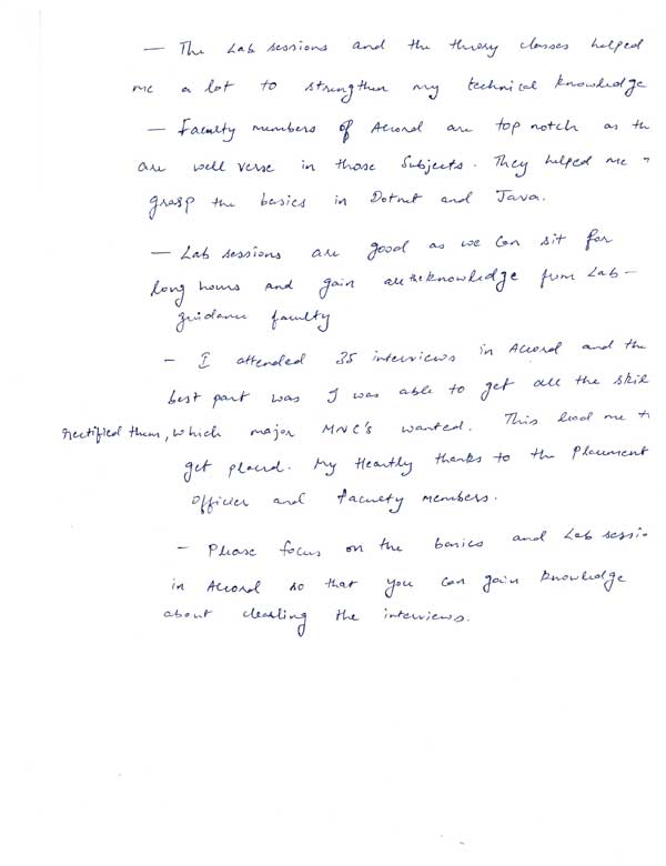 Dot Student Testimonial