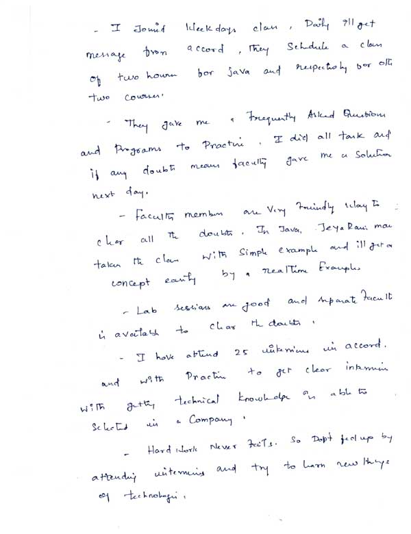 Dot Student Testimonial