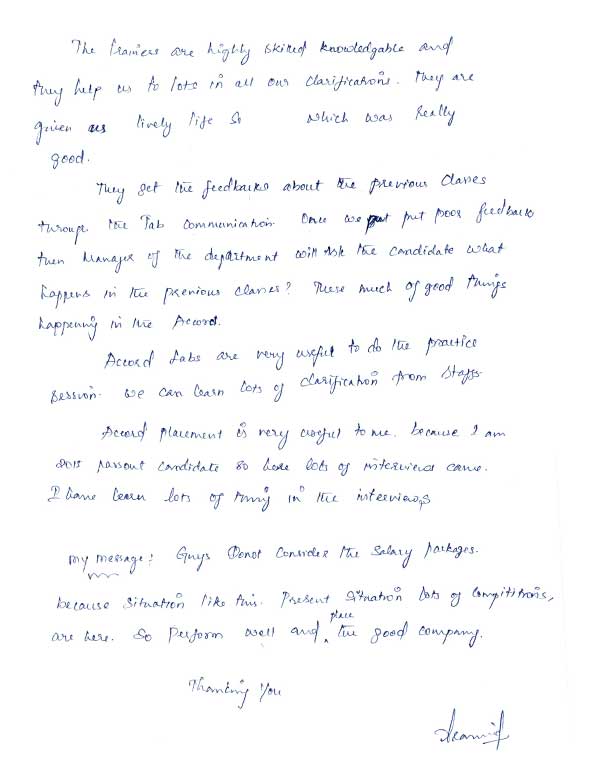 Dot Student Testimonial