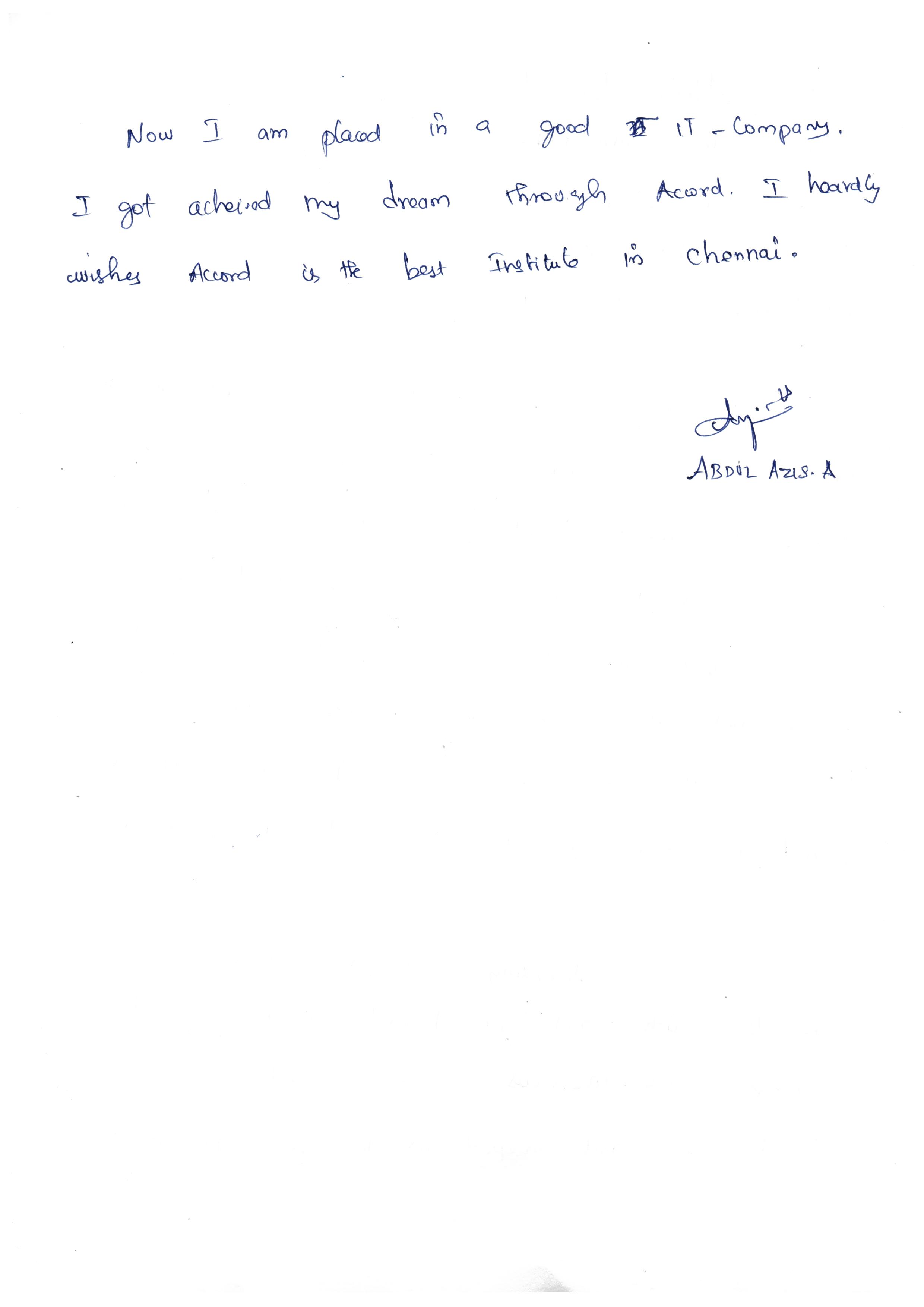 Dot Student Testimonial