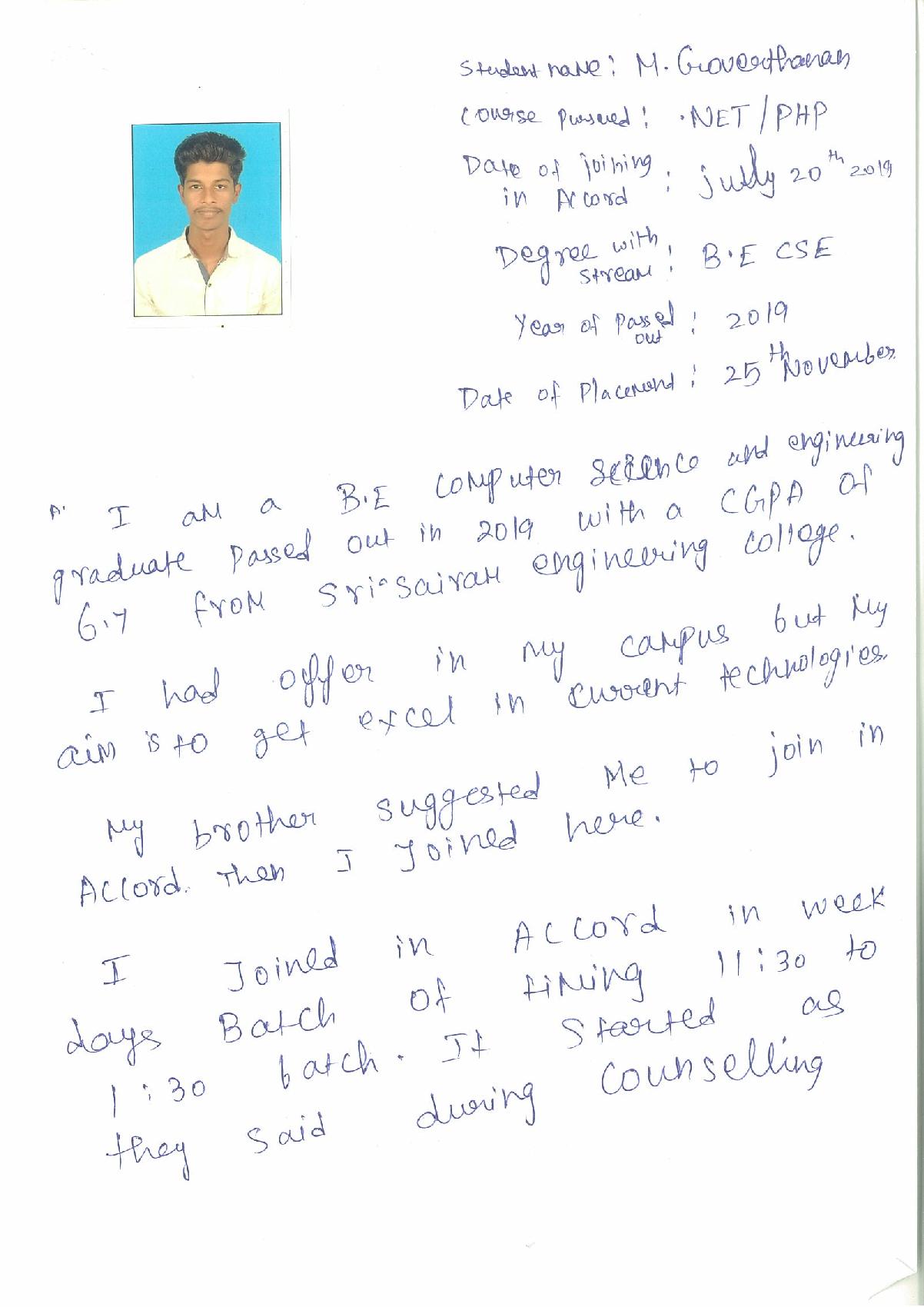 Dot Student Testimonial