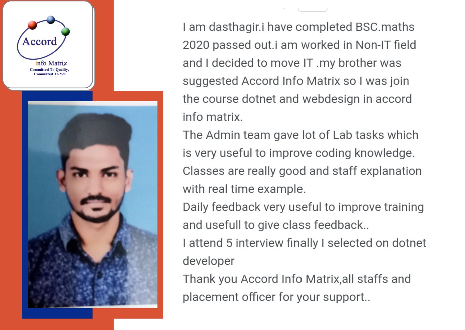 Student Testimonial