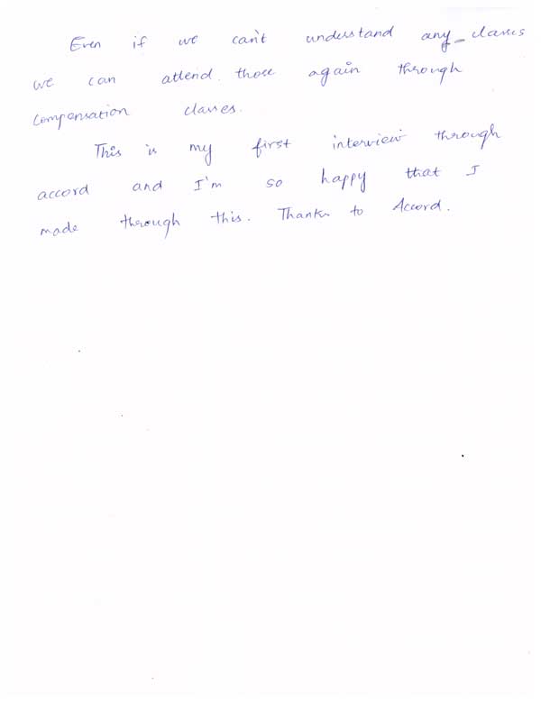 JAVA Student Testimonial