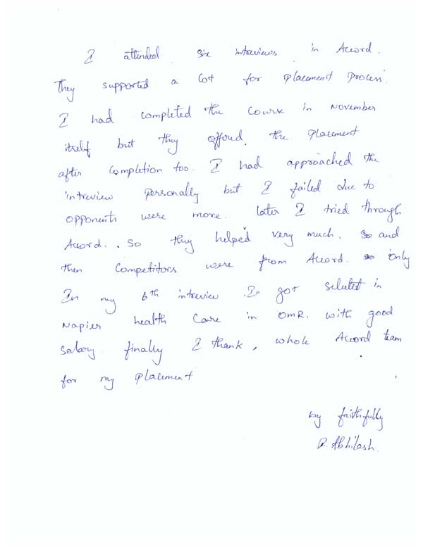 JAVA Student Testimonial