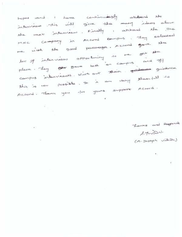 JAVA Student Testimonial