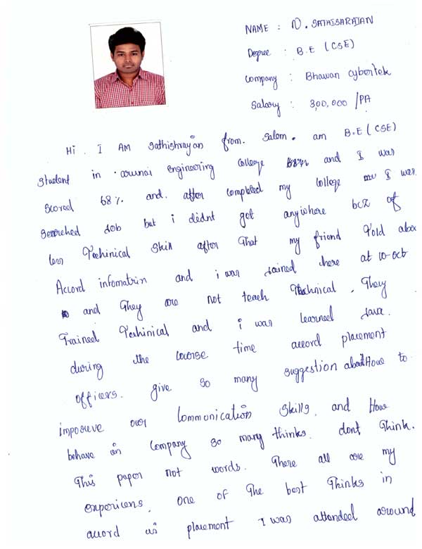 JAVA Student Testimonial