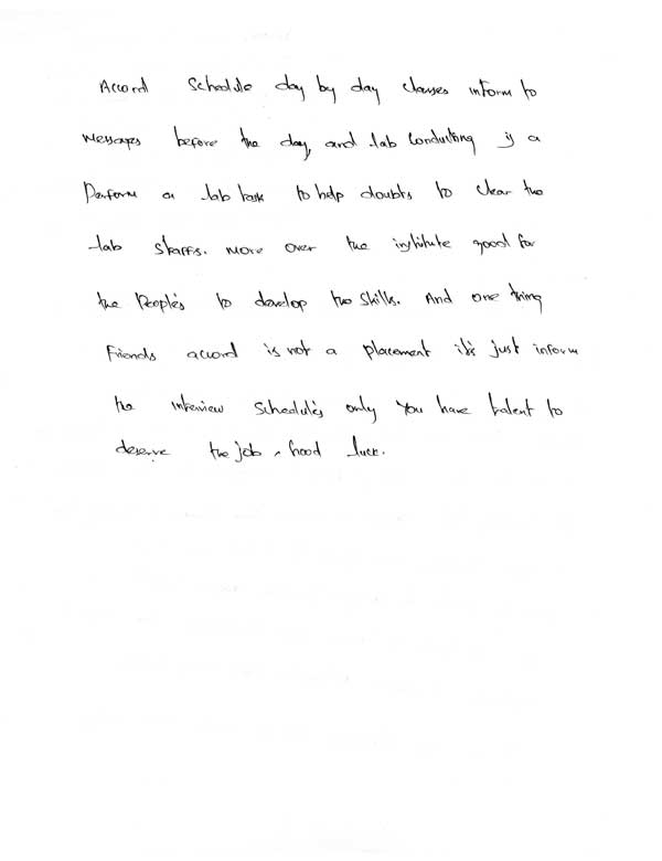 JAVA Student Testimonial