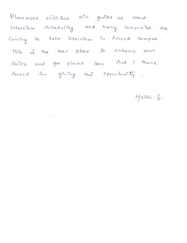 JAVA Student Testimonial