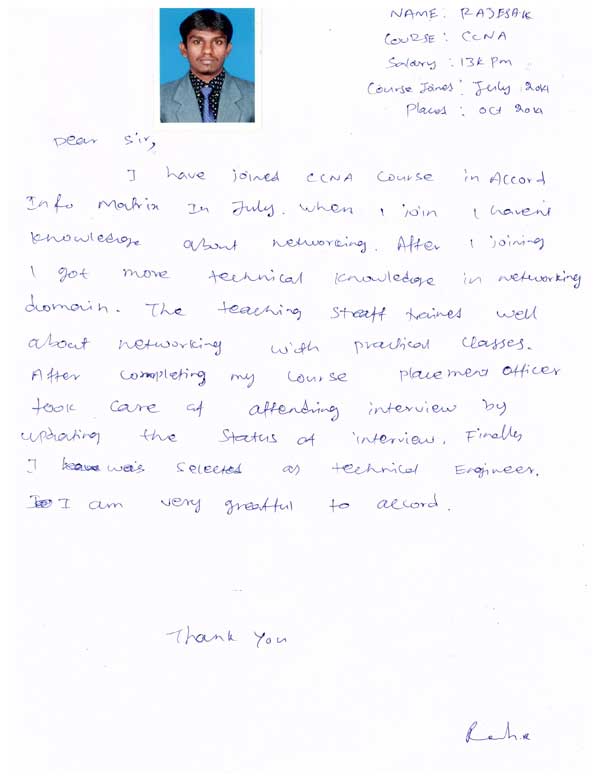 CCNA Student Testimonial