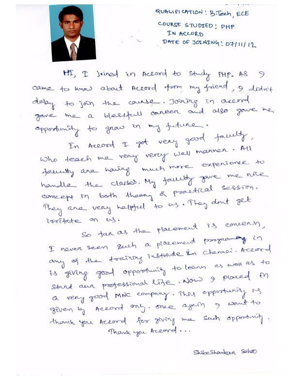 PHP Student Testimonial