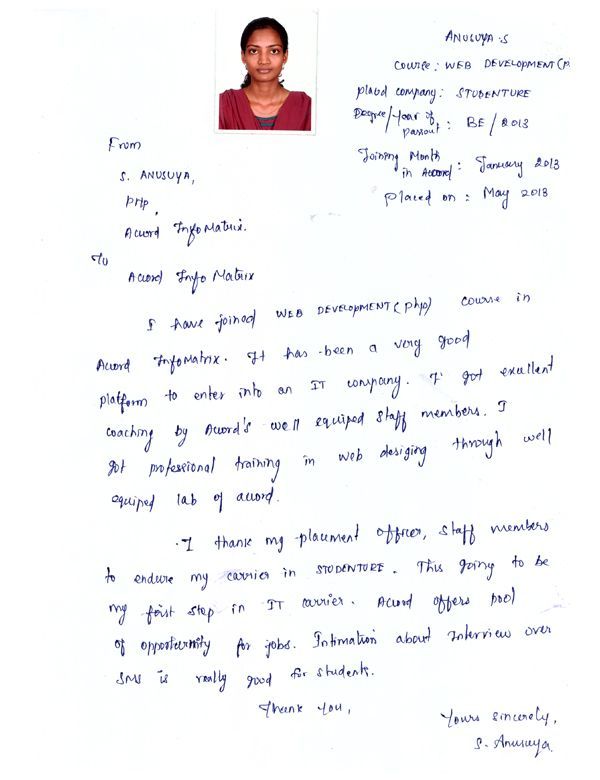 PHP Student Testimonial