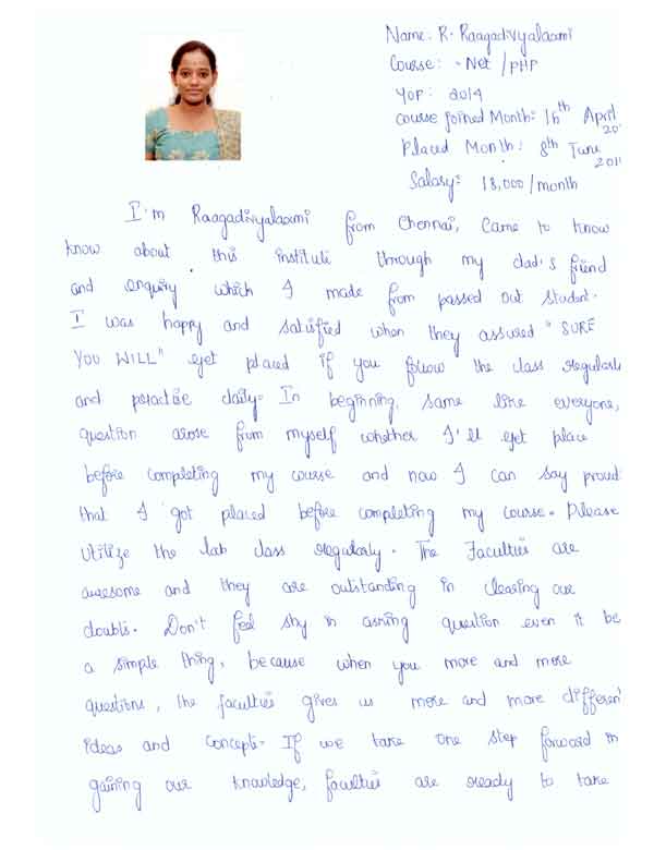 PHP Student Testimonial