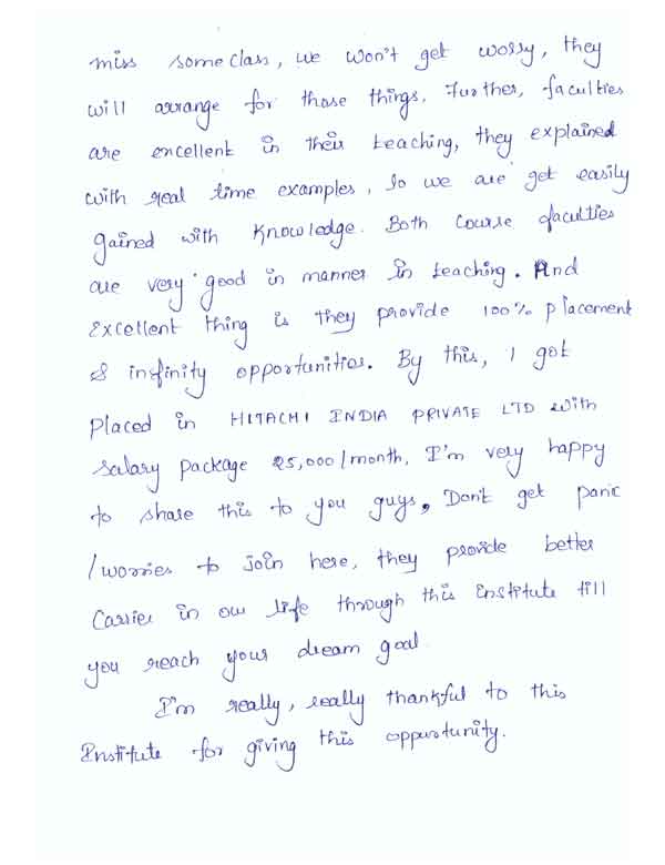 PHP Student Testimonial