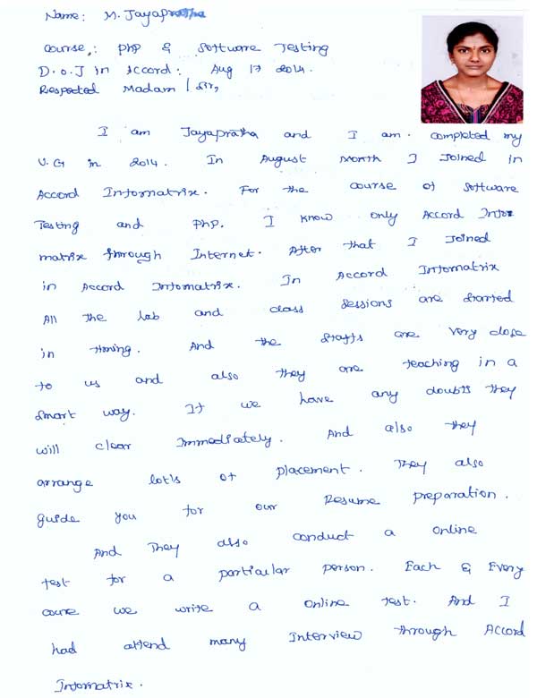 PHP Student Testimonial