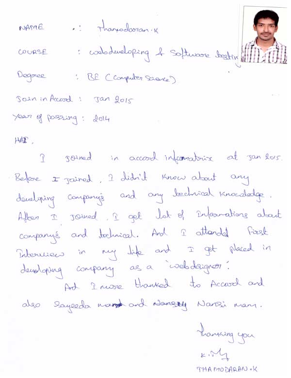 Testing Student Testimonial