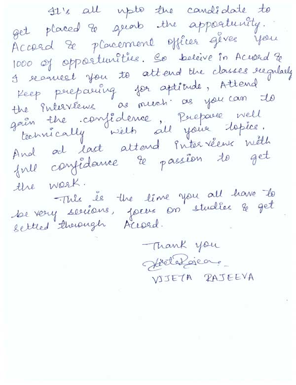 Testing Student Testimonial